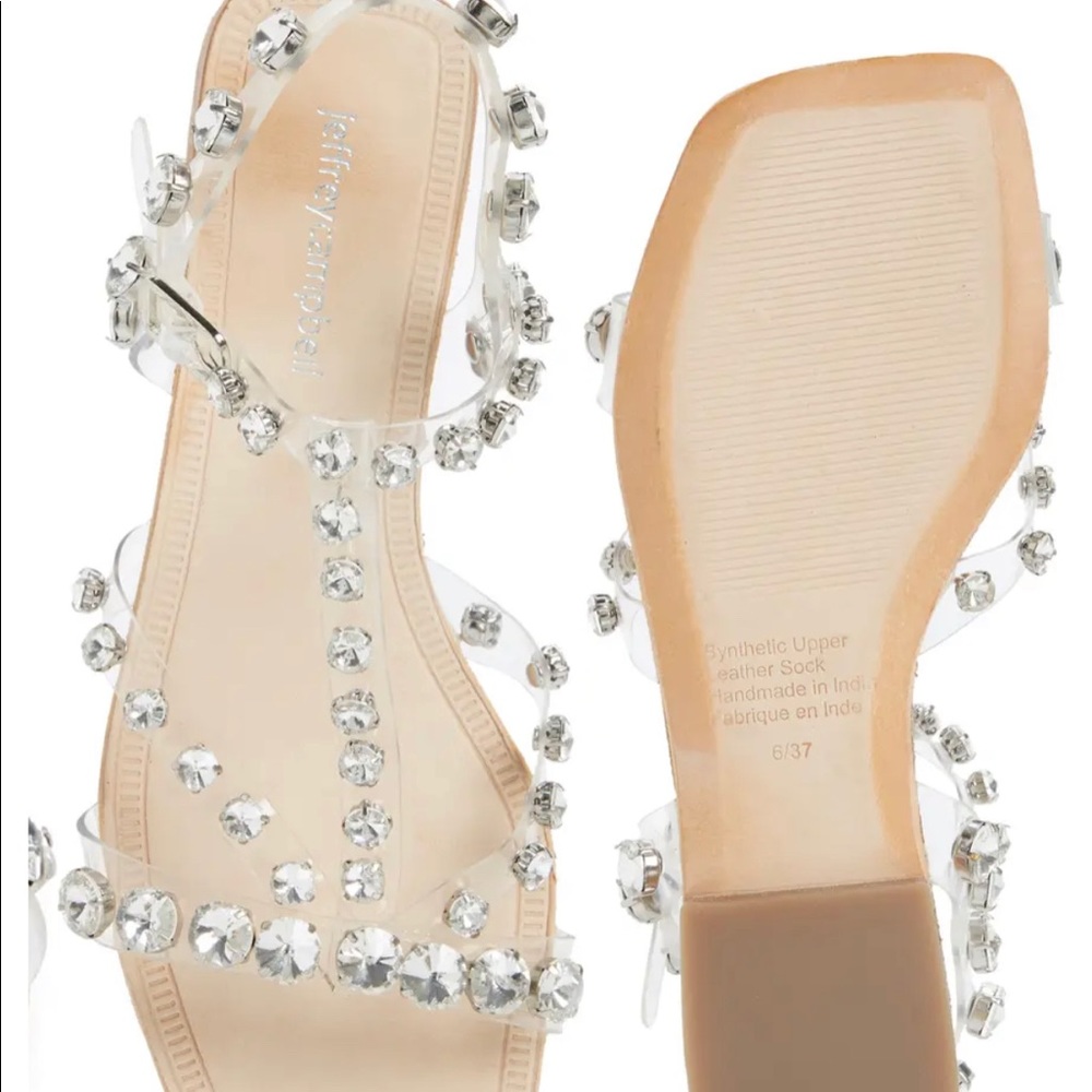 NIB Jeffrey Campbell Amaryl Crystal sandals Size 6